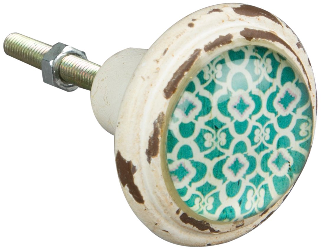 Sass & Belle Green/Cream Istanbul Dream Drawer Knob