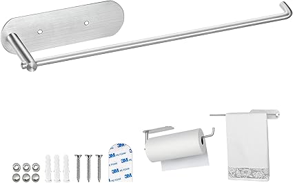 Amazon Co Jp タオル掛け ステンレス タオルバー キッチンペーパーホルダー 強力3m粘着または穴開けて取り付けても 浴室 風呂 洗面台 キッチン 風呂 洗面台 収納 B1 30cm 銀 Diy 工具 ガーデン