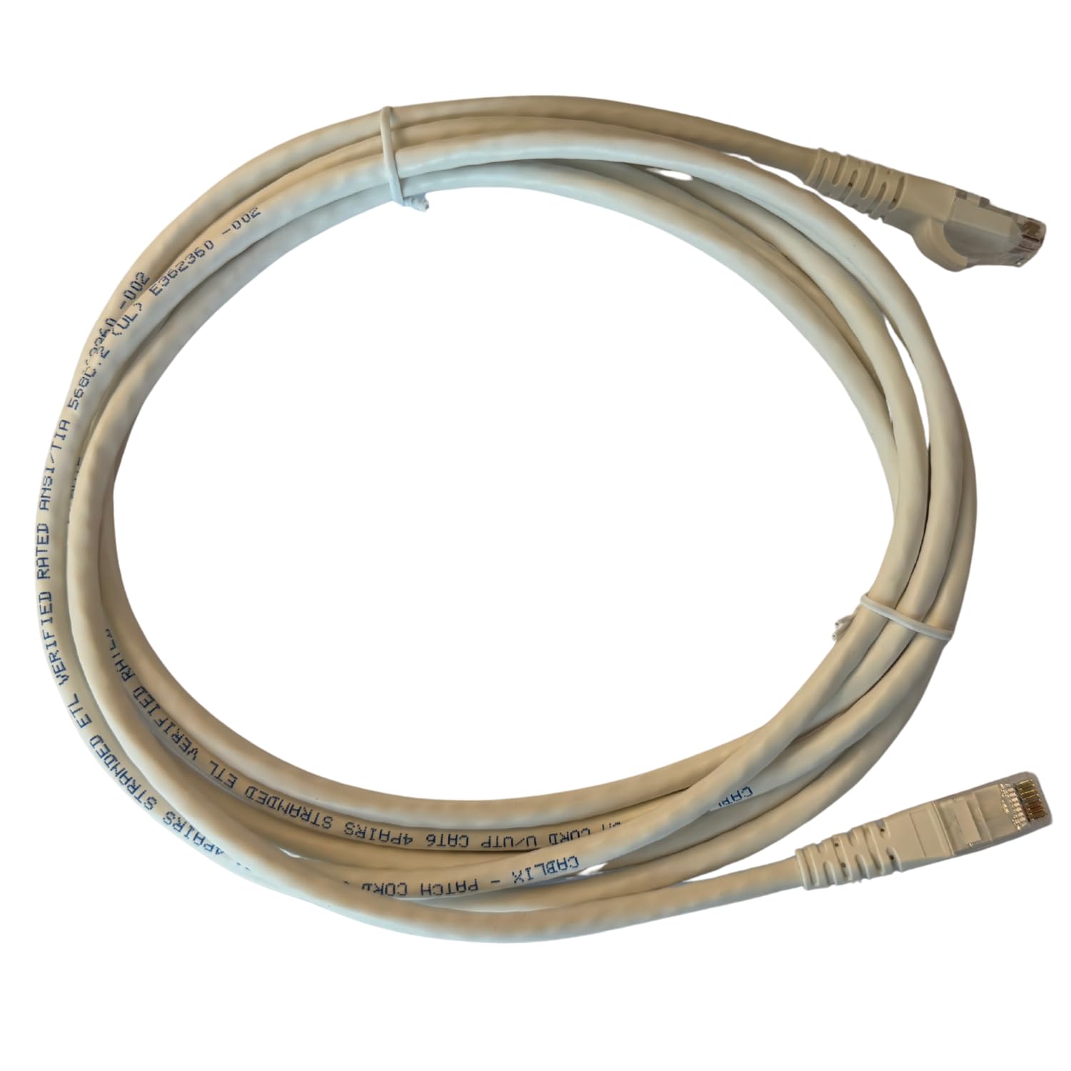 Lot de 5 câbles Ethernet Cat 6 UTP avec gaine - Câble LAN haut débit pour réseau, Internet, routeur, modem, commutateur, PC, Xbox, PS5 - Câble réseau RJ45 10 Gbit/s (blanc, 3 m)