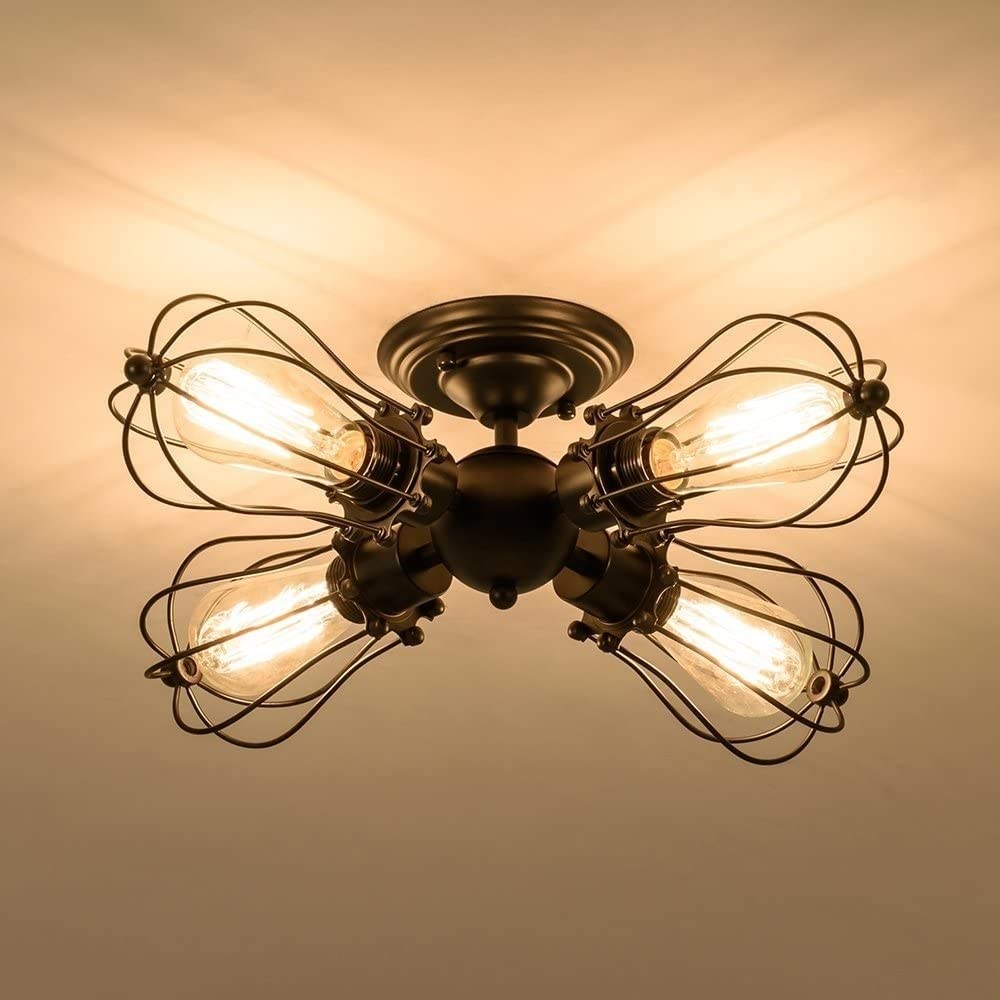 Plafonnier vintage douille E26 E27 pour remplacer un éclairage terne par un style industriel