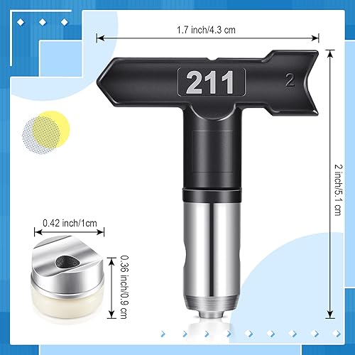 Miniatura 3 de Puntas de pulverización, boquillas de pulverización reversibles sin aire para pistolas de pulverización de pintura sin aire y máquina de