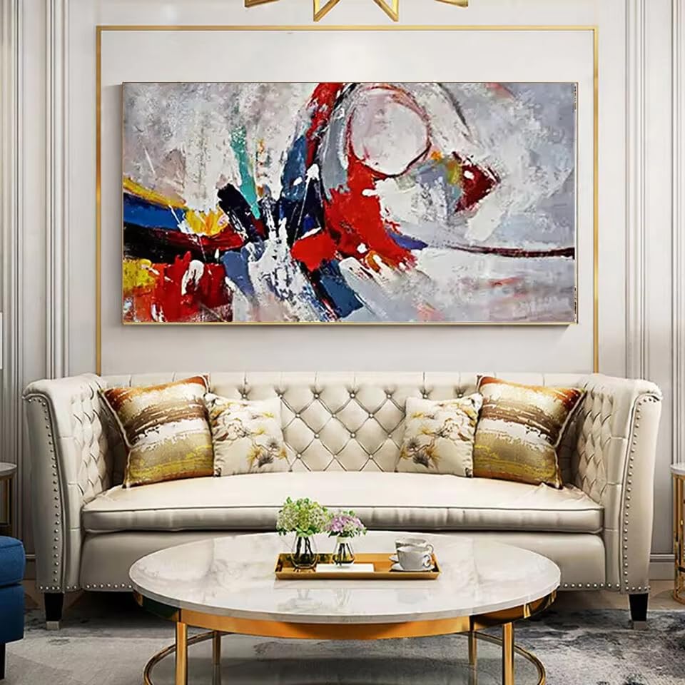 Décoration moderne raffinée : cadres d'art abstrait AEFOUU pour grand salon