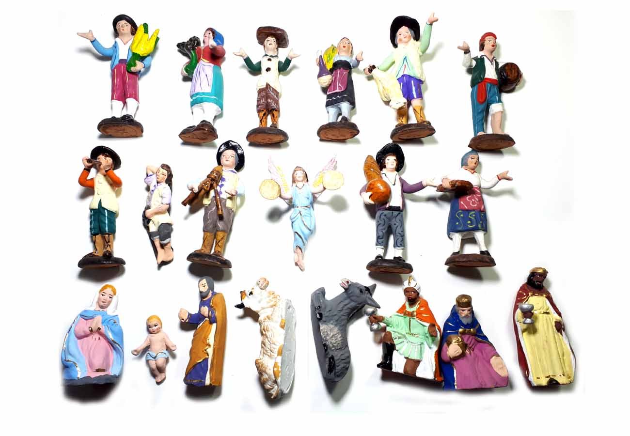 Sie erhalten 30 Hirten aus Terrakotta, Höhe 10 cm, Geburt Jesu, König, für Krippe, Heiliger Grigorium, Handwerk. Es gibt 10 Tage, um sie zu produzieren, erhalten Sie einen kostenlosen