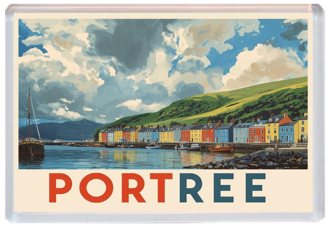 Baked Bean Store Multicolor Portree - Isle Of Skye - Jumbo Artistic Fridge Magnet 96 X 67Mm Bbsfhm3351