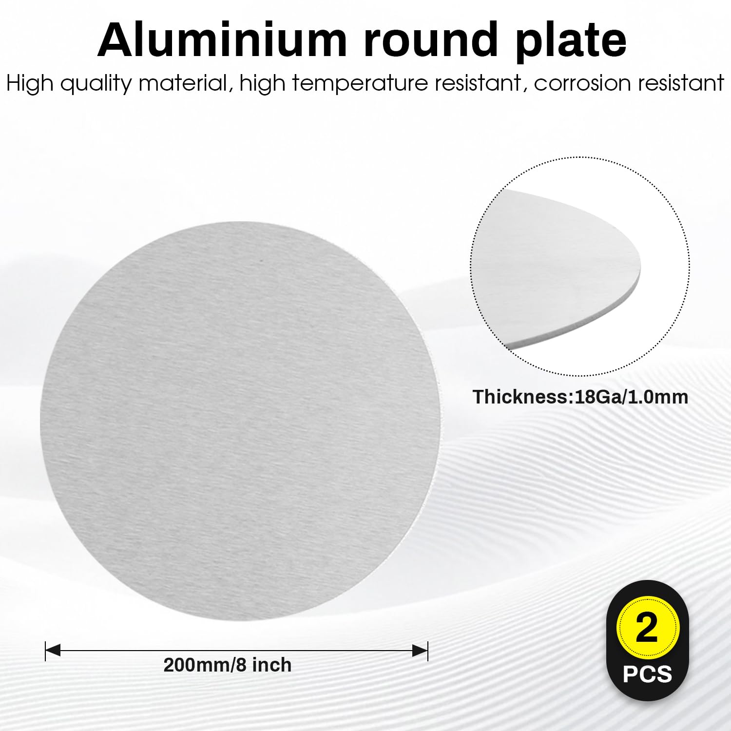Aluminum Discs - 8" Diameter for Crafts & Metal Stamping -2 Aluminum Discs - 8" Diameter for Crafts & Metal Stamping -2