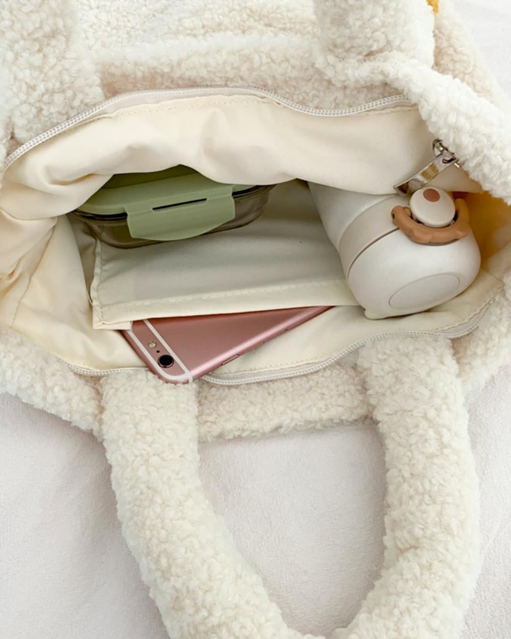 Women Cute Plush Goose Bag Funny Novelty Goose Purse Tote Handbag Shoulder Shopper Bag