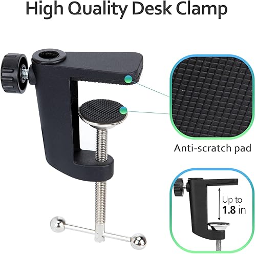 Miniatura 5 de Para Fifine K688 Boom Arm - Brazo de micrófono ajustable con gestión de cables, brazo de micrófono con adaptador de 38 a 58 pulgadas compatible con
