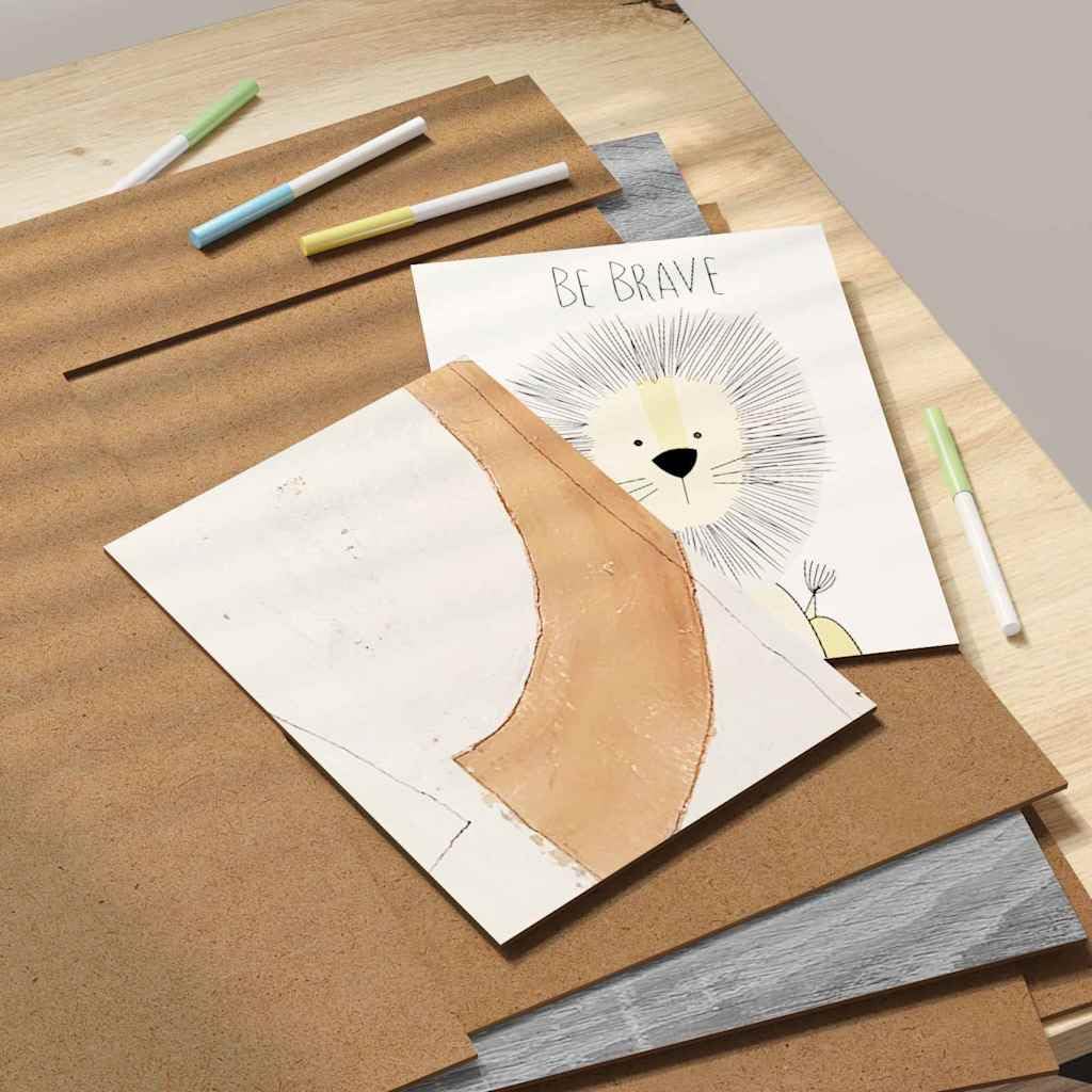 Dekoplatten 12 Stück 40x60x0.27 cm Graues Sonoma | Glatte Holzwerkstoff-Oberfläche, leicht schneidbar, vielseitig für Bastelprojekte, pflegeleicht mit feuchtem Tuch