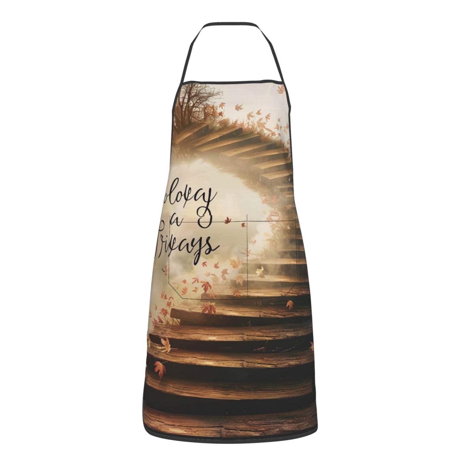 Delantal con bolsillos y estampado "Frases inspiradoras para hombres y mujeres", delantal de cocina unisex divertido para adultos para cocinar en la cocina, asar a la parrilla y hacer jardinería