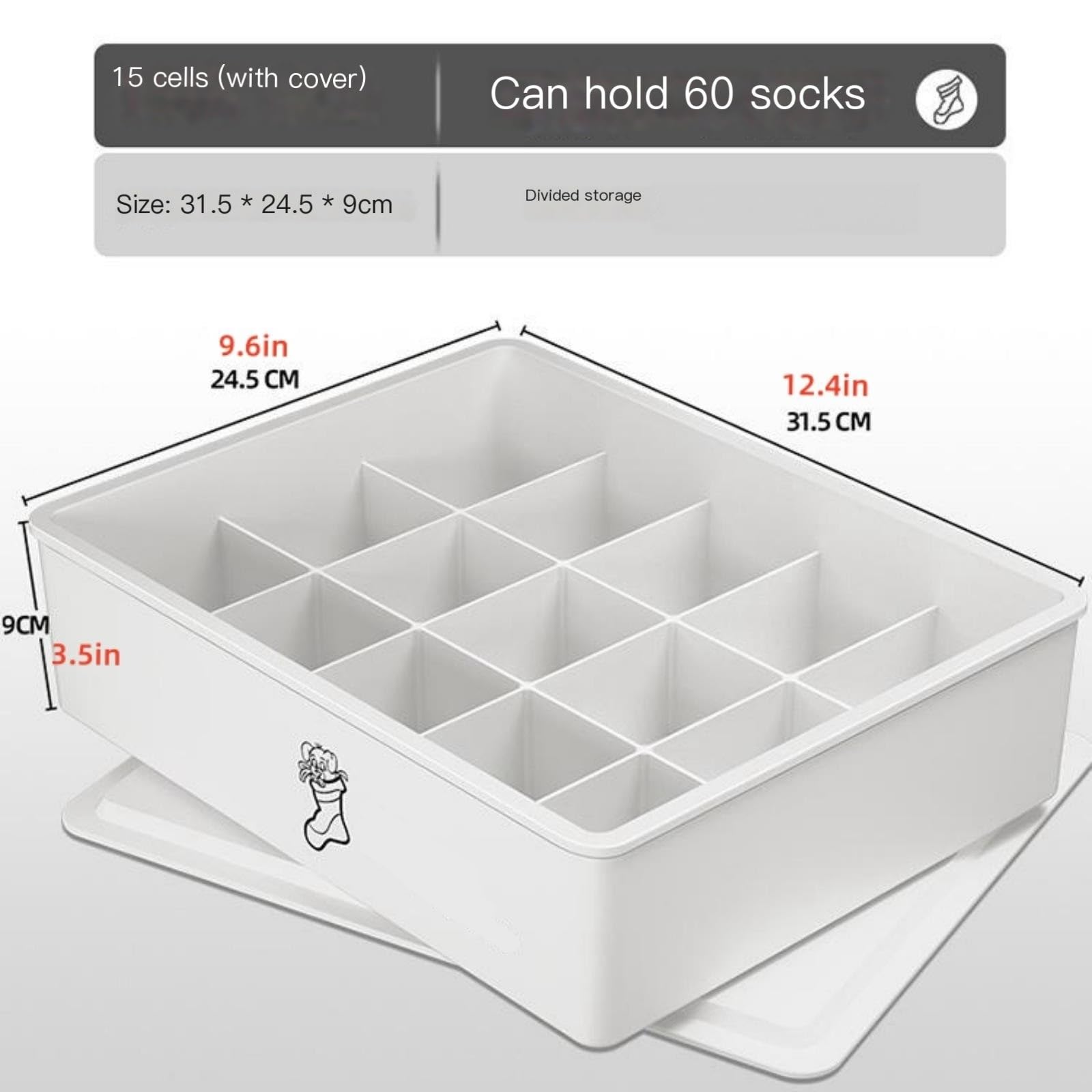 Schubladen Organizer Klassifizierung Aufbewahrungsbox Kleiderschrank Schubladen-Aufbewahrungsbox kann mit staubdichtem Aufbewahrungsorganisator gestapelt werden für Bh Socken Unterwäsche Aufbewahrung