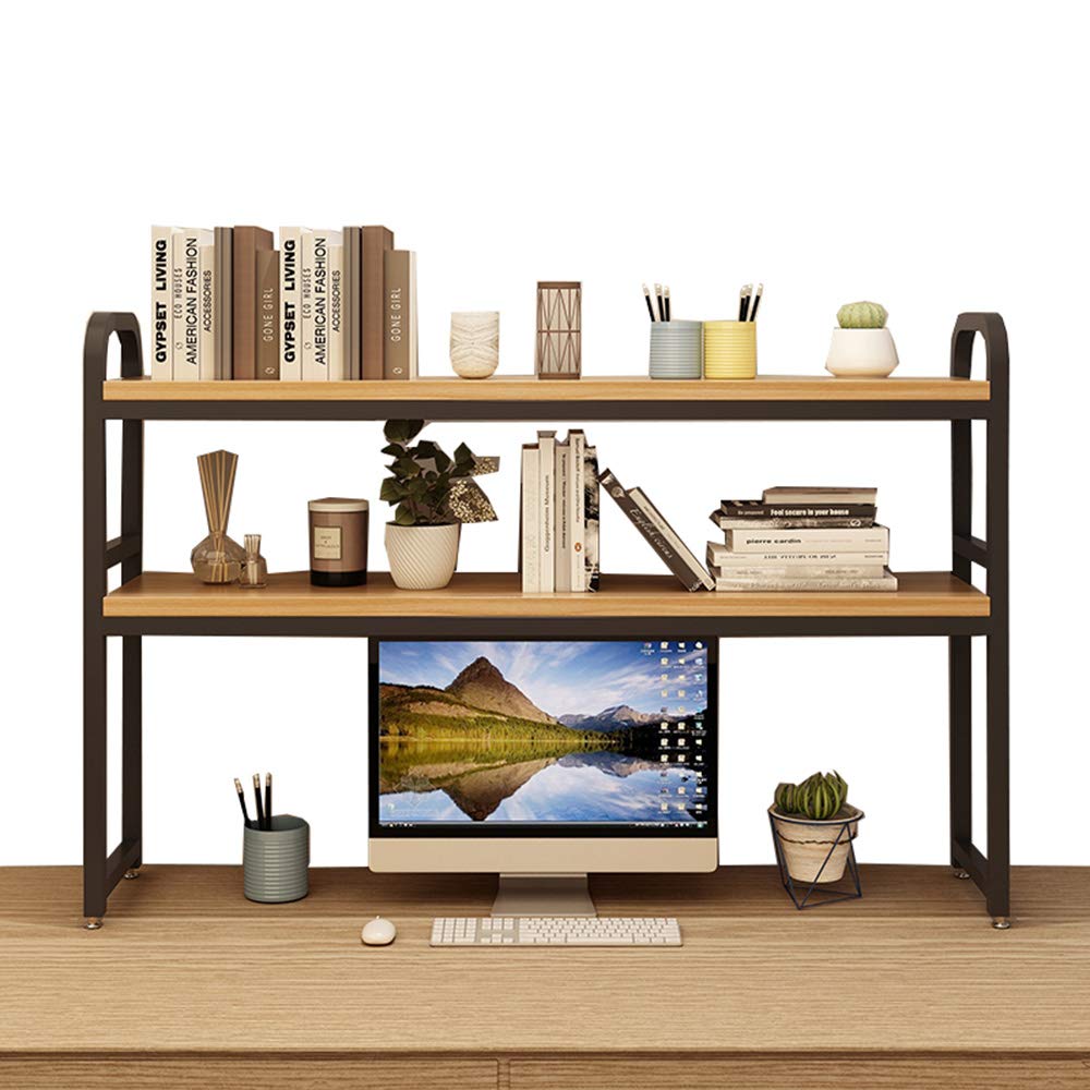 デスクラック 卓上デスク 3段ラック 高さ調整 100cm 黒 茶 1978,9