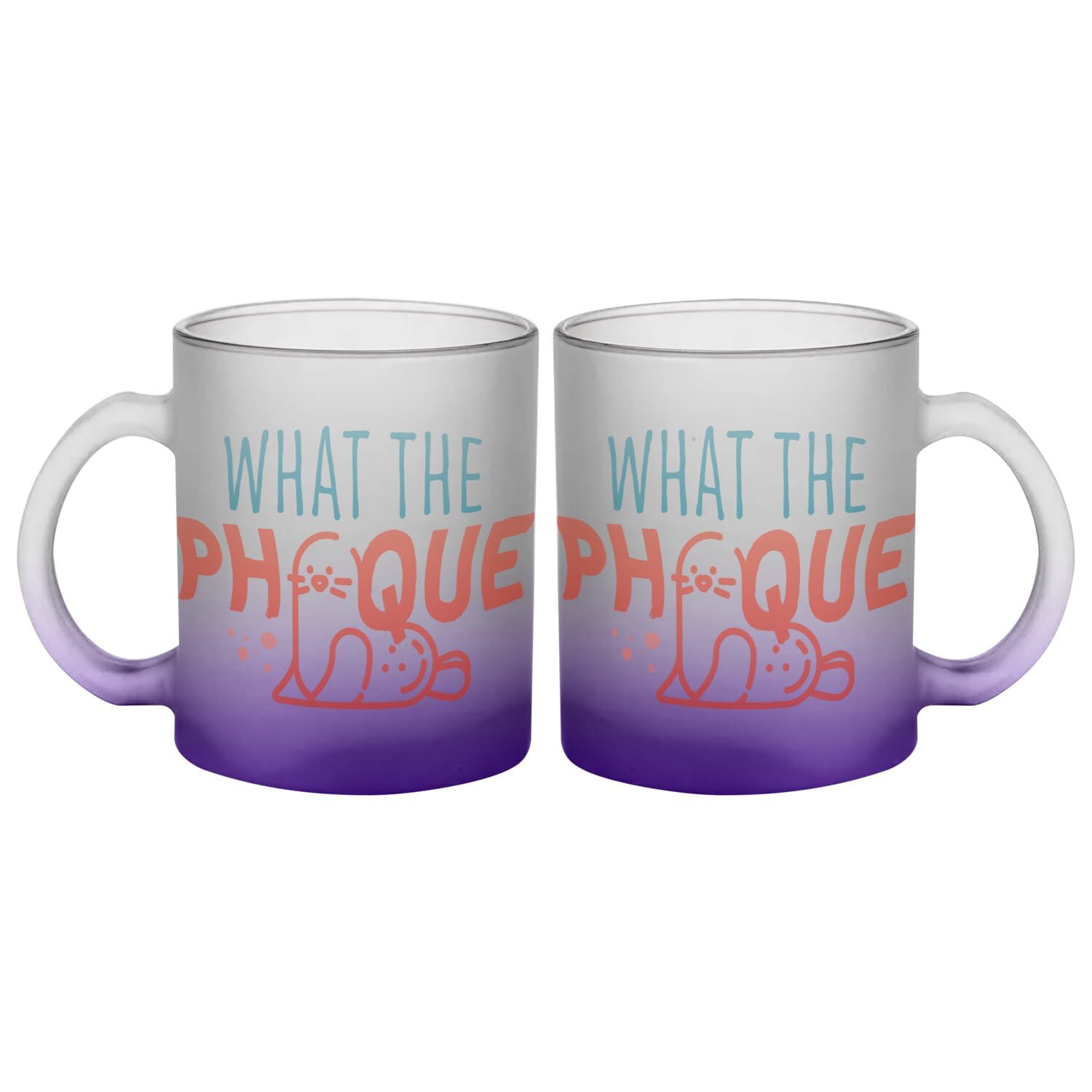 Mug Tazza In Ceramica Bianca WHAT THE PHOQUE
