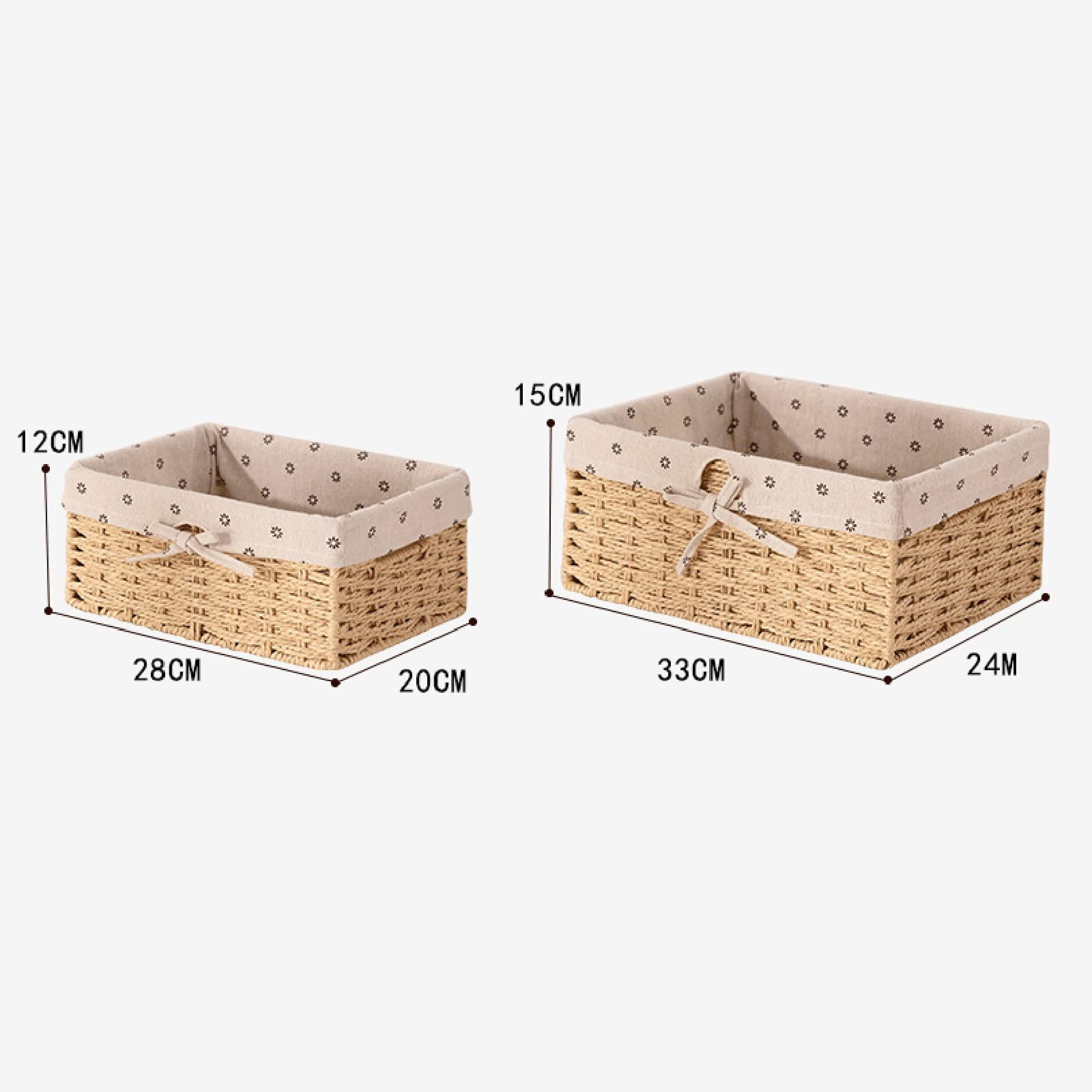 Cesto portaoggetti in tessuto per scrivania di casa per giocattoli e lingerie, 28 x 20 x 12 cm, elegante e funzionale, contenitore decorativo perfetto per il controllo del disordine