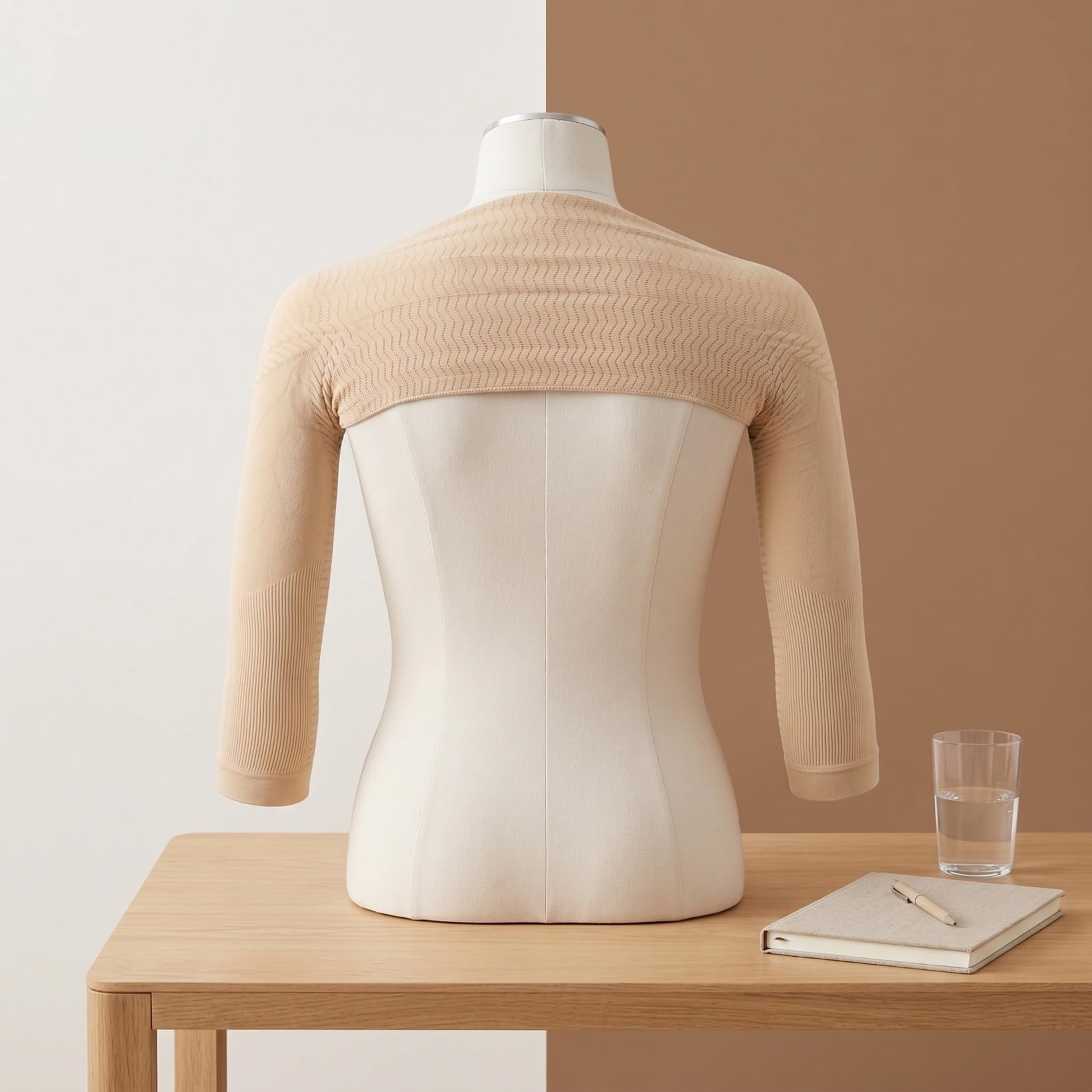 Hohopeti T-shirt de compression avec correction de posture pour femme - Respirant - Élastique - Manches longues - Pour façonner les bras et les couleurs de la peau - Confortable et anti-odeurs