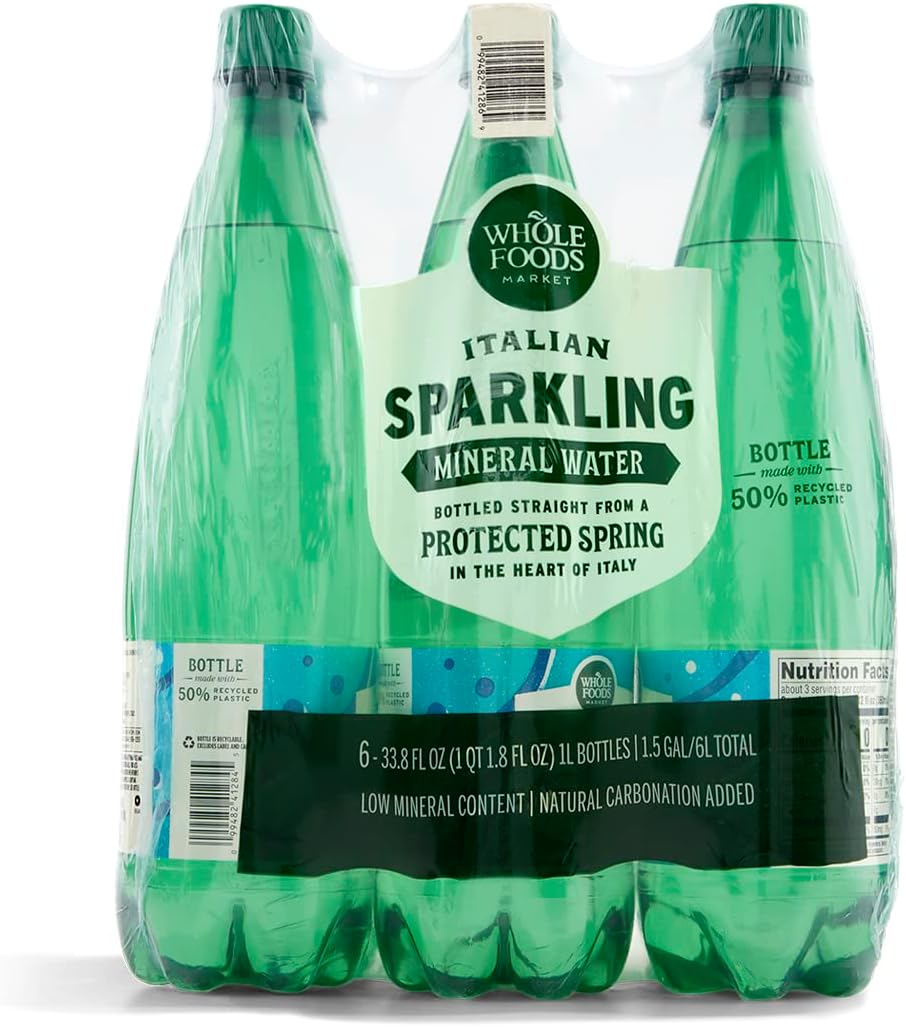 Italian Sparkling Mineral Water 6 Pack, 33.8 Fl Oz