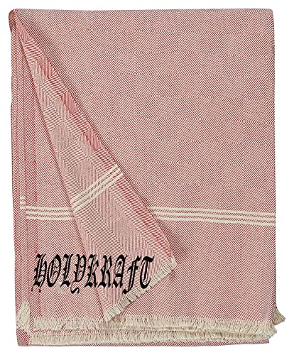 Image of 100% Cotton Soft Beautiful 3D Chek Ingle Bed Size Skin Friendly Summer Blanket /Khes /Dohar /Top Sheet Set /Chadar (Red)