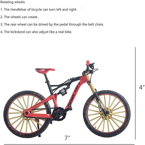 Miniatura 2 de Ailejia Bicicleta de Dedo de Aleación Juguete de Descenso Mini Carreras Dirt Bicicleta MTB Ornamento DH Modelo de Vehículos de Bicicleta Dirt Bike