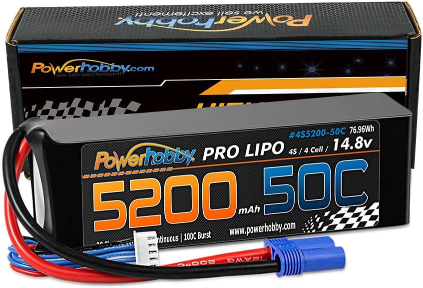 Up To 40% OFF Powerhobby 4S 14.8V 5200mAh 50C Lipo Battery Soft Case 4-Cell w EC5 Plug (2) Exclusive Discount 70% Price Powerhobby 4S 14.8V 5200mAh 50C Lipo Battery Soft Case 4-Cell w EC5 Plug (2)