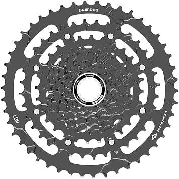 Shimano CUES CS-LG400-9 Cassette - 9-Speed, 11-46t, LINKGLIDE, Black