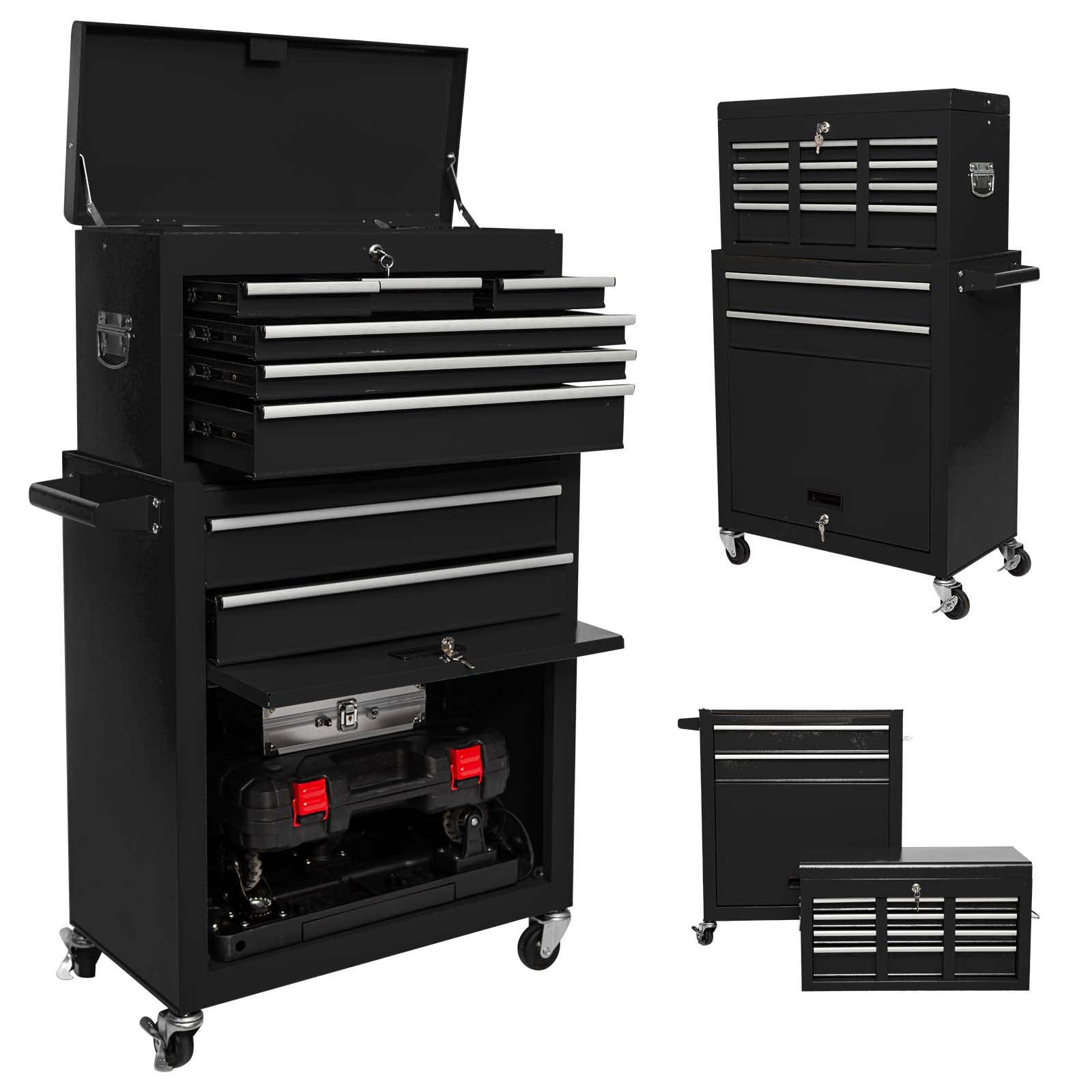 Buy High Capacity 8Drawer Rolling Tool Chest,Large Removable Portable