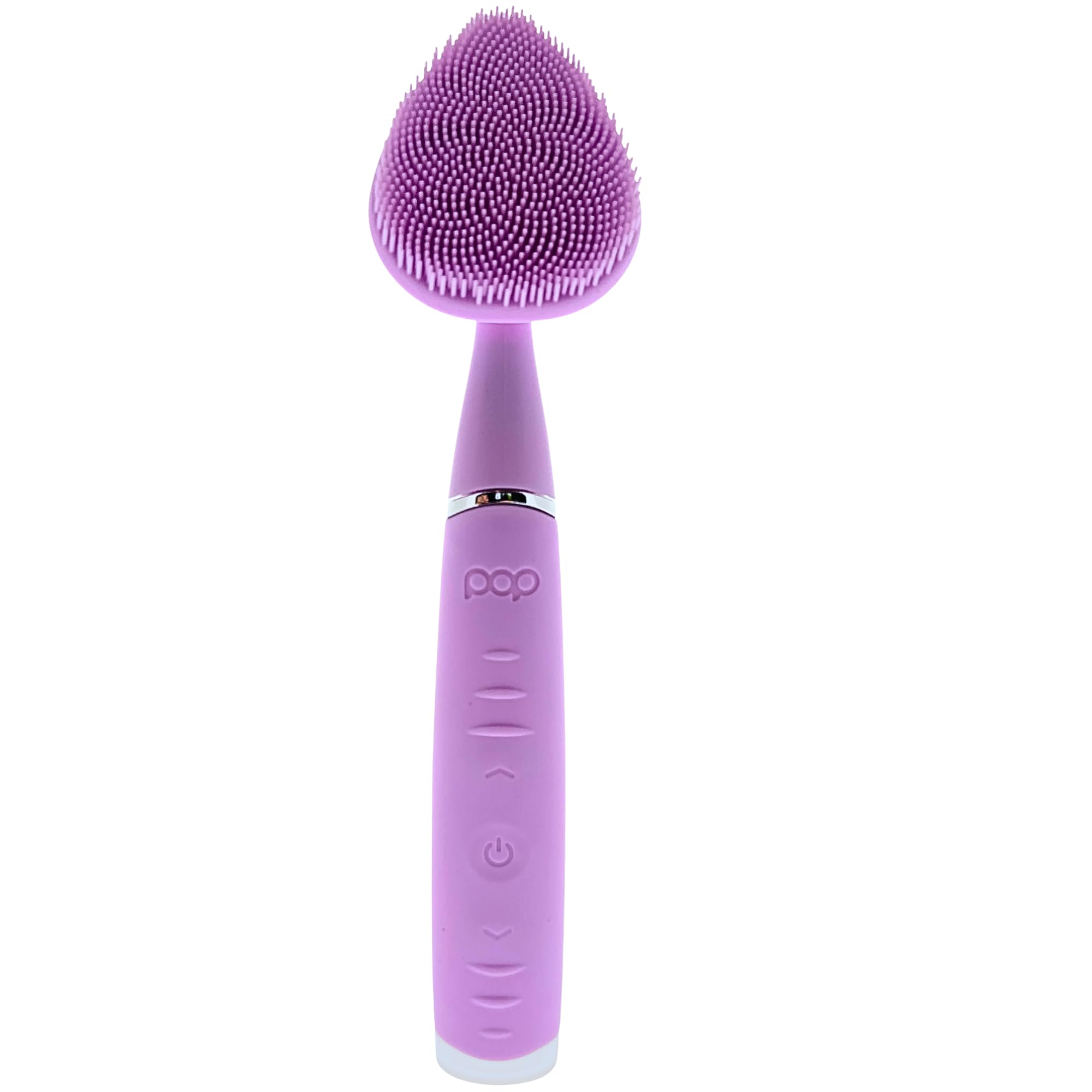 Pop Sonic Clover Facial Cleansing Device- Silicone Pore Cleaning Tool w/Case- 8000VPM, USB Charging Skin Care Tools for Face (Lavendar)