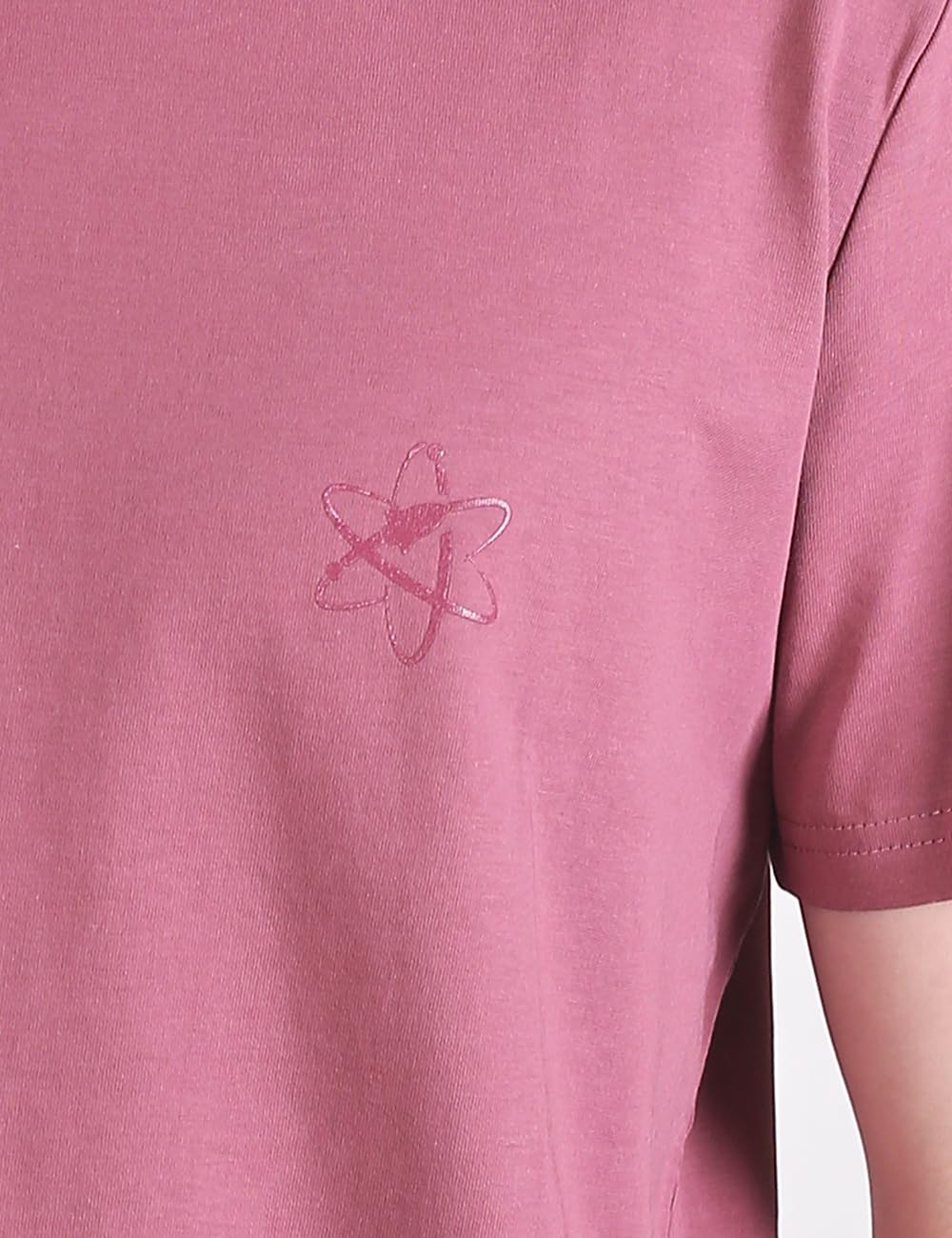 Camiseta de algodón orgánico con Estampado Icono, Rosa de Hibisco, Talla L