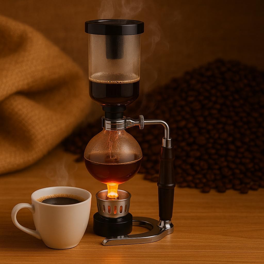 Siphon Coffee Maker Without Electricity – Alcohol Burner – Puerto Rican Style Greca – Always Hot Coffee, Even Without Power