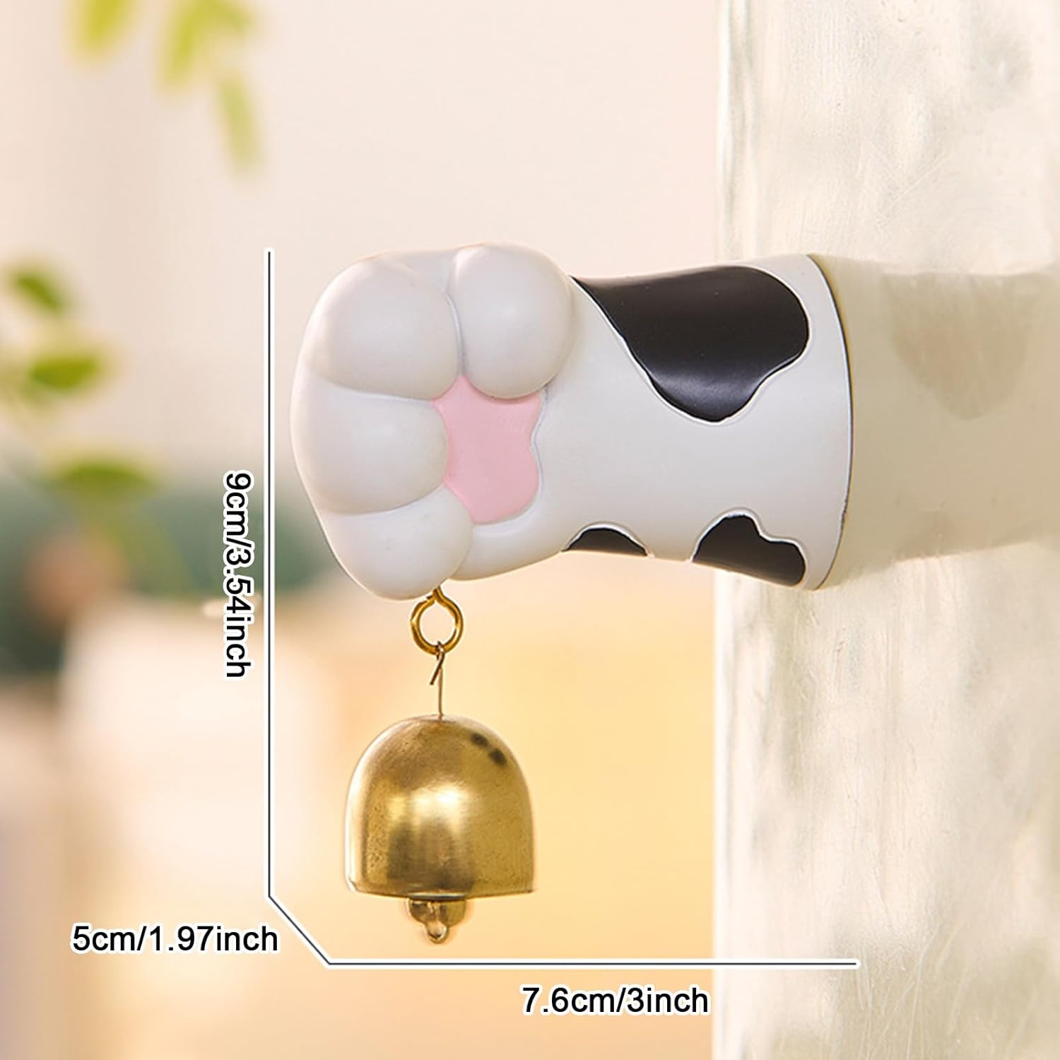 Door Chime Bell - Funny Chime Bell For Door Opening, Resin Cat Paws Shape, Cat Fridge Magnet & Doors Chimes For Doors Opening Home Porch Garden Entrance Store Office Apartment Restaurant