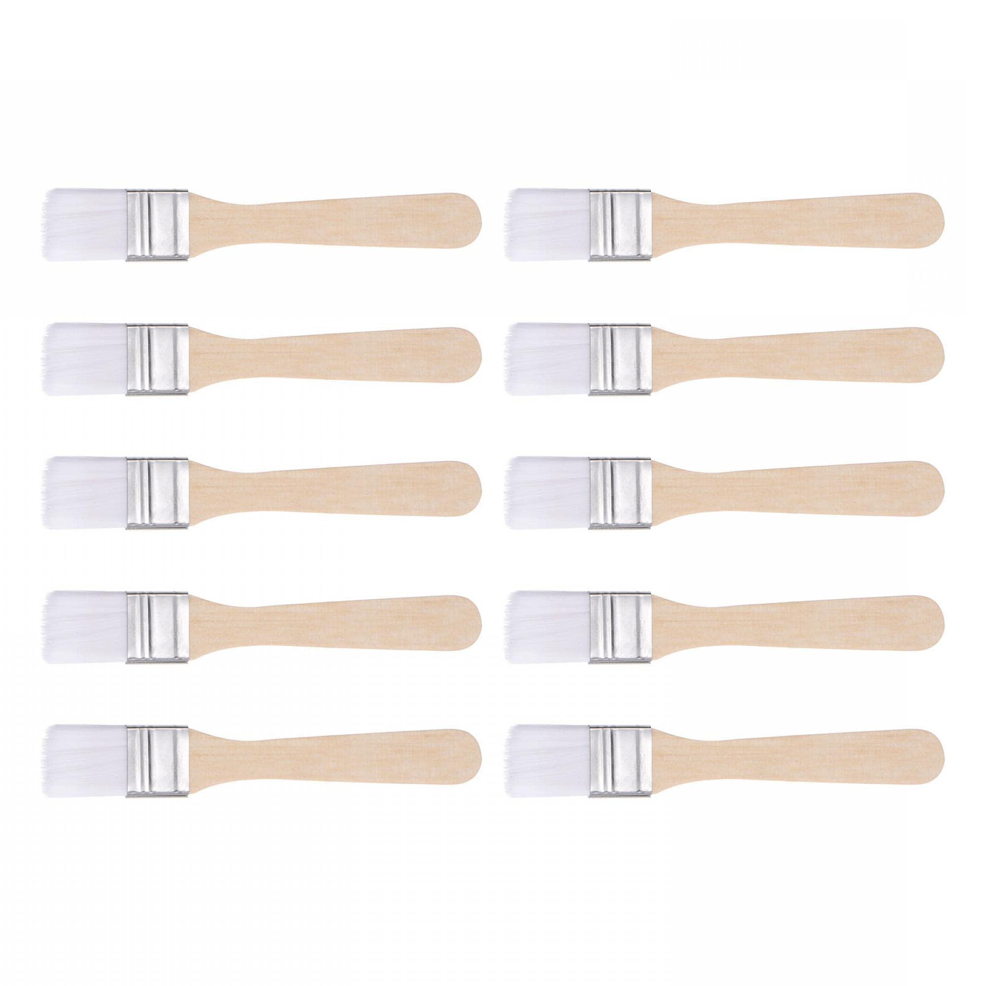 TA-VIGOR 10pcs 0.9 inch (23mm) Soft Bristle Paint Brushes, Nylon Bristle Paintbrush with Wood Handle for Touch Up, Wood, Cabinets, Fences, Edges and DIY Painting