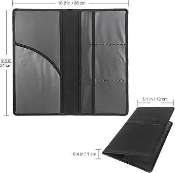 LumiMokki Premium Car Registration & Insurance Card Holder, Black