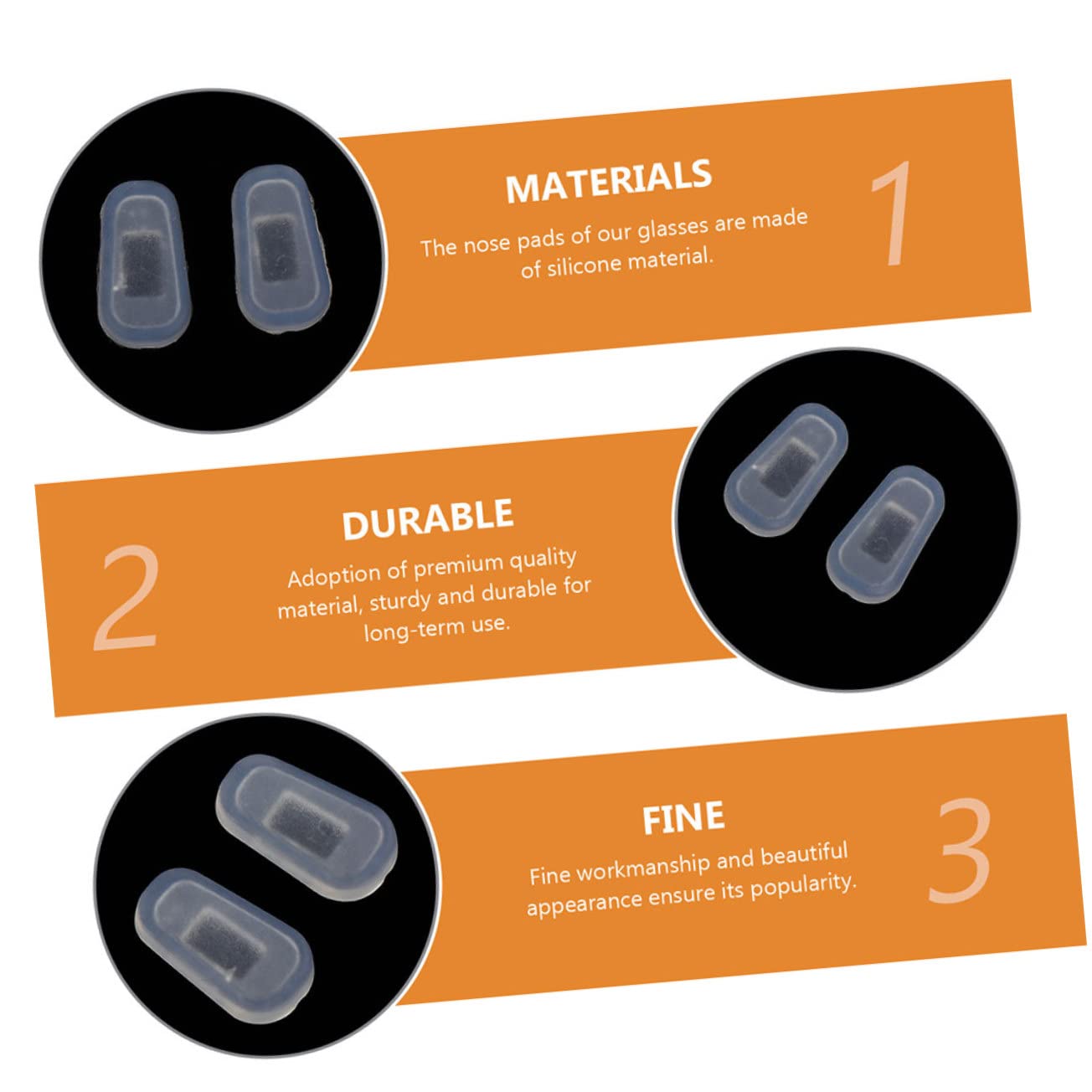Healeved 4 Juegos De Almohadillas Nasales De Silicona Cómodas Para Gafas Repuestos Para Puente Nasal 25 Pares X 4