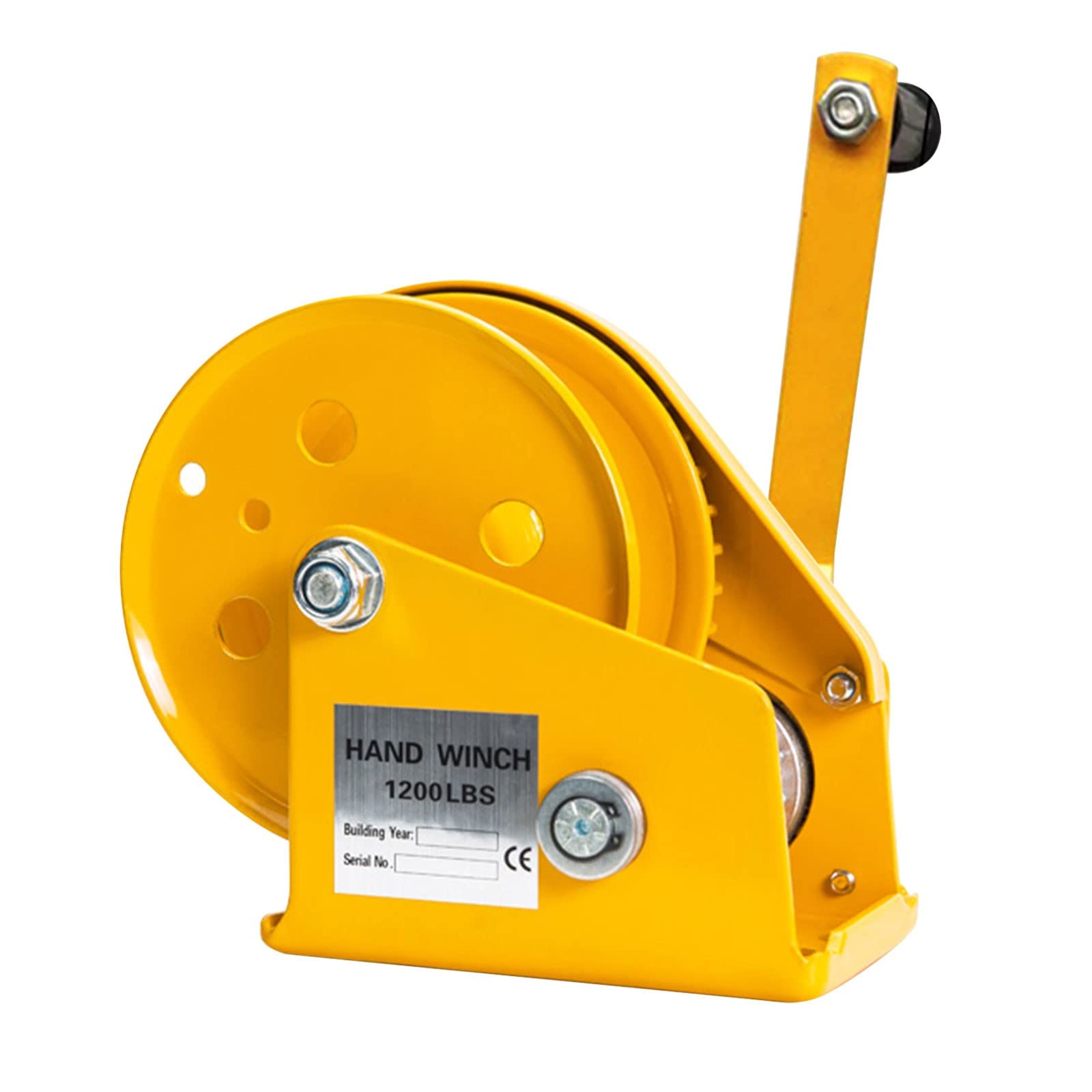 1200lb Handseilwinde mit Bremse, Seilwinde Hand Anhänger, Handwinde Bootswinde für Pickup Trucks Anhänger, 8m/15m/20m/30m(Size:30m)