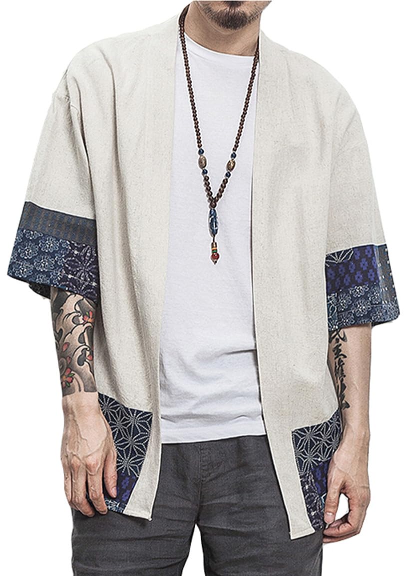 Perdontoo Kimono Cardigan Holgado Chaqueta Corta Manga Abrigo