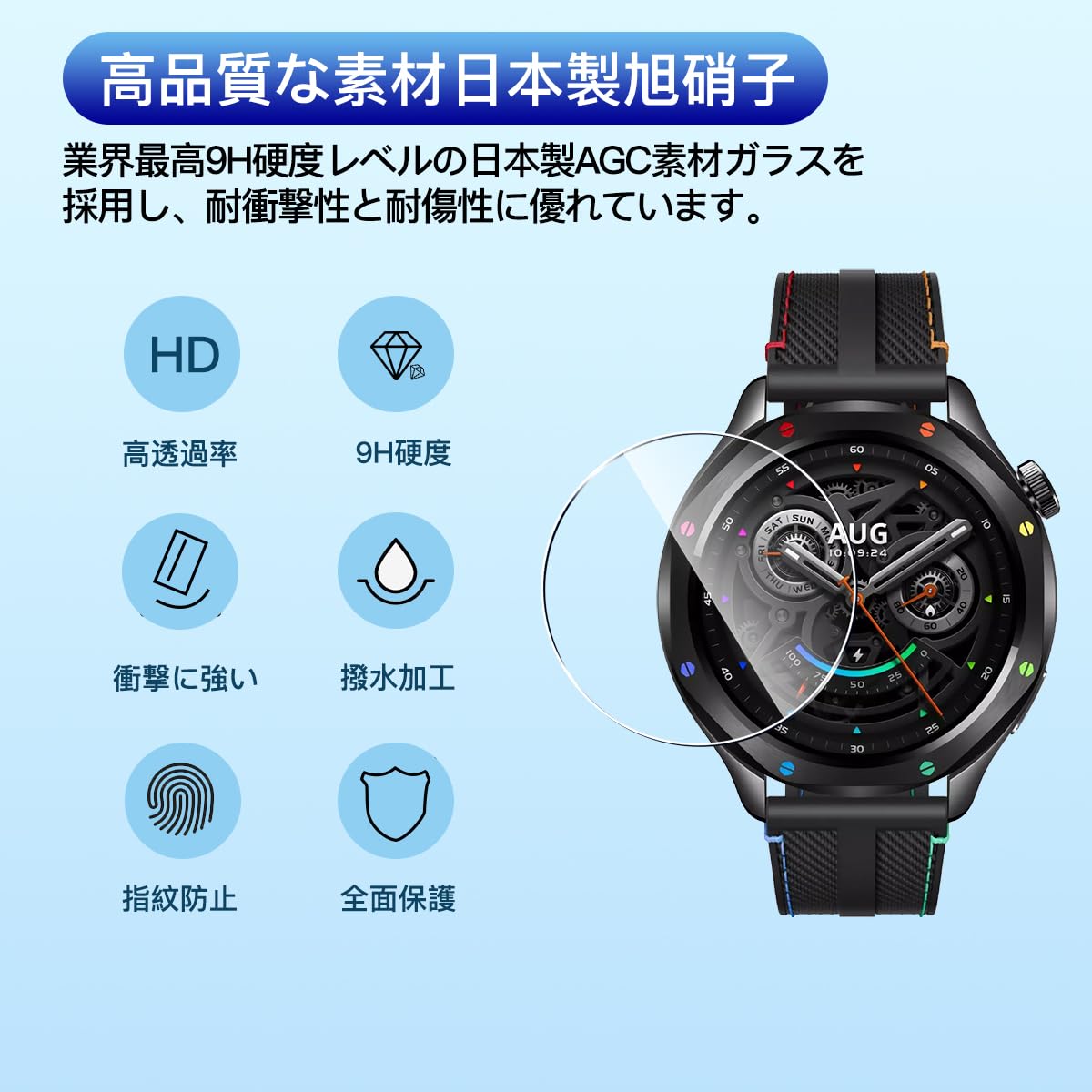 Amazon.co.jp: 【wnunbg 3枚セット】 対応 Xiaomi Watch S4 ガラス 