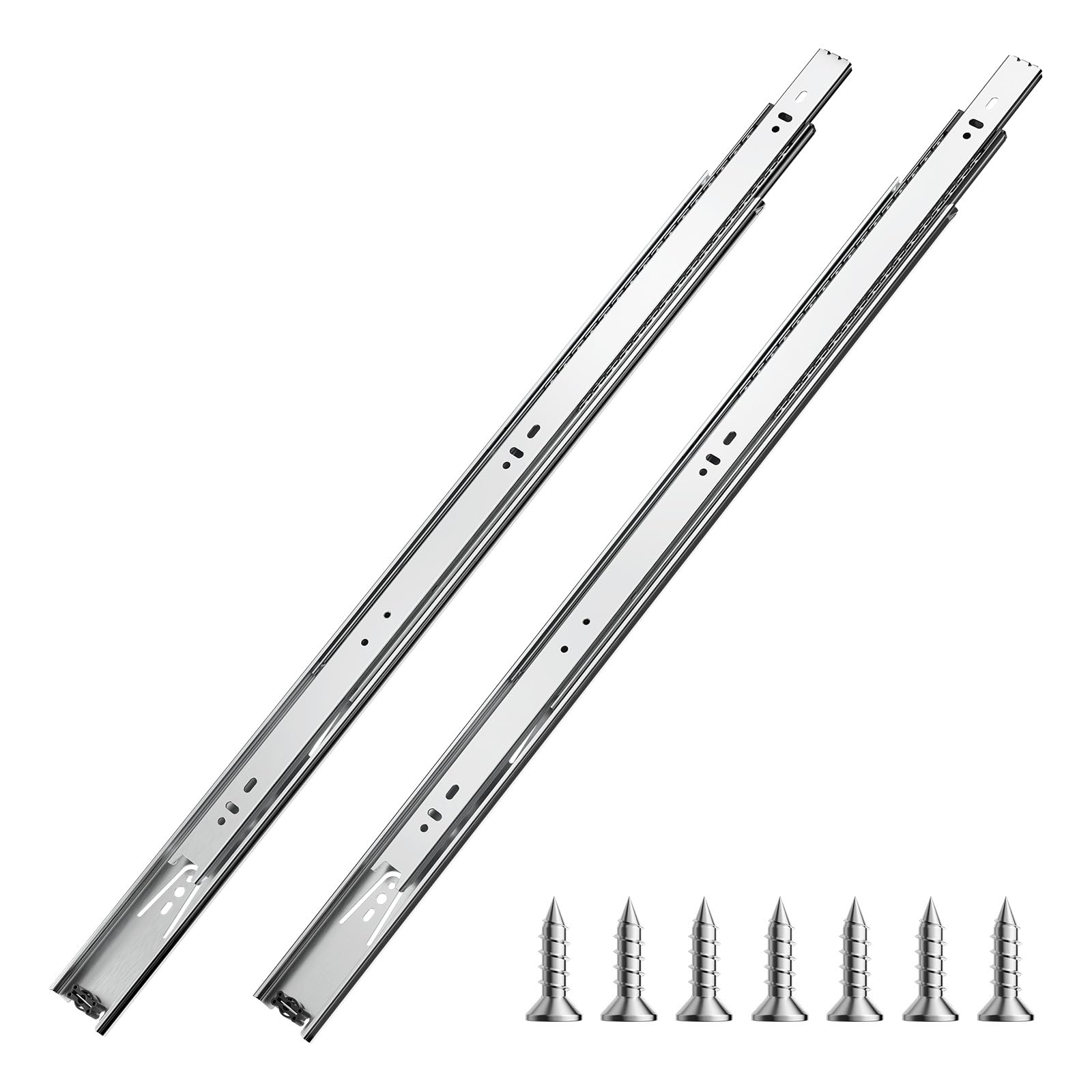 VEVOR Soft Close Drawer Slides 10 Pairs 24 Inch, Heavy Duty Full Extension Side Mount Ball Bearing Drawer Glides Kitchen Cabinet Rails, 100LB Load