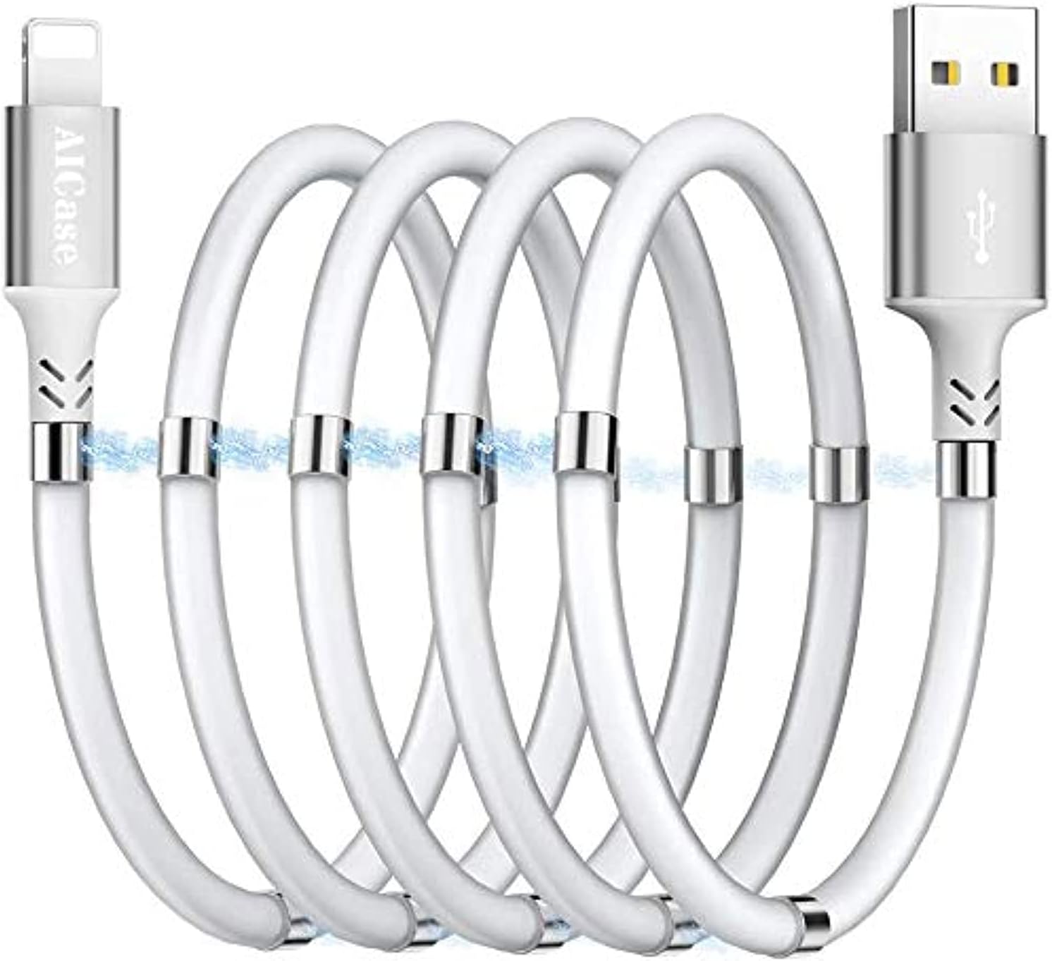 Magnetic Charging Cable,(6.6FT) Super Organized Charging Magnetic Absorption Nano Data Cable for Phone i 13/13Pro/Pro Max/12/12 Pro/Pro Max/11/XS/XS Max/XR/X/8/8 Plus/7 Plus/6s/6 Plus/SE/Pad/Pod ect