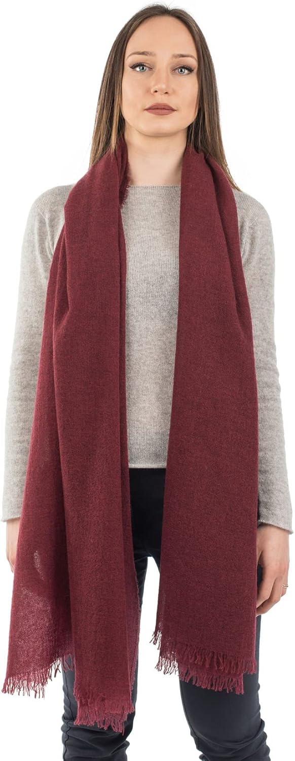 Dalle Piane Cashmere - 100% Cashmere Pashmina Shawl - Made in Italy - Lightweight Wrap (28" x 79") - 4 Seasons