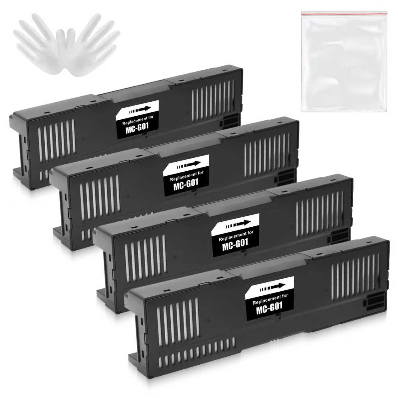 MC-G01 Wartungspatrone für CAN MAXIFY GX7021 GX7000 GX5020 GX6020 GX7020 GX6040 GX6050 GX7040 GX7050 Drucker MC G01 Tintenabfalltank, MC-G01 Wartungstintenbox Sammlung (4er Pack)