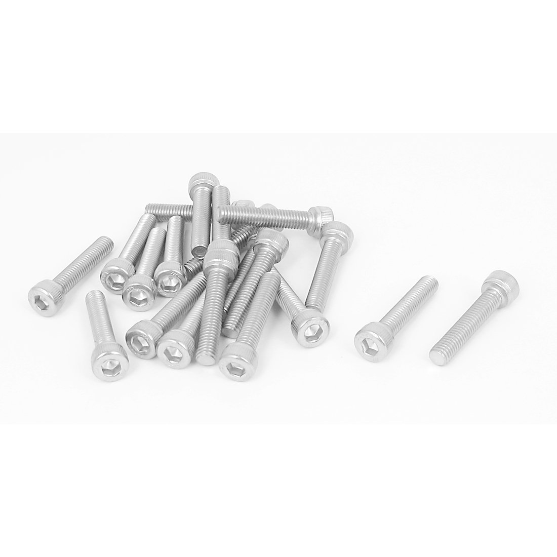 20 Bulloni A Testa Zigrinata Uxcell M5x20mm In Acciaio Legato - Brugola Incassata