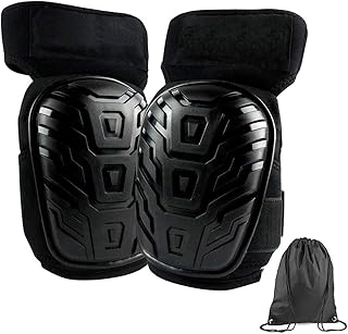 ARYEE 膝パッド 膝当て 快適なゲルクッション構造、調節可能なストラップ 建設、ガーデニング、フローリング作業用 収納袋付き