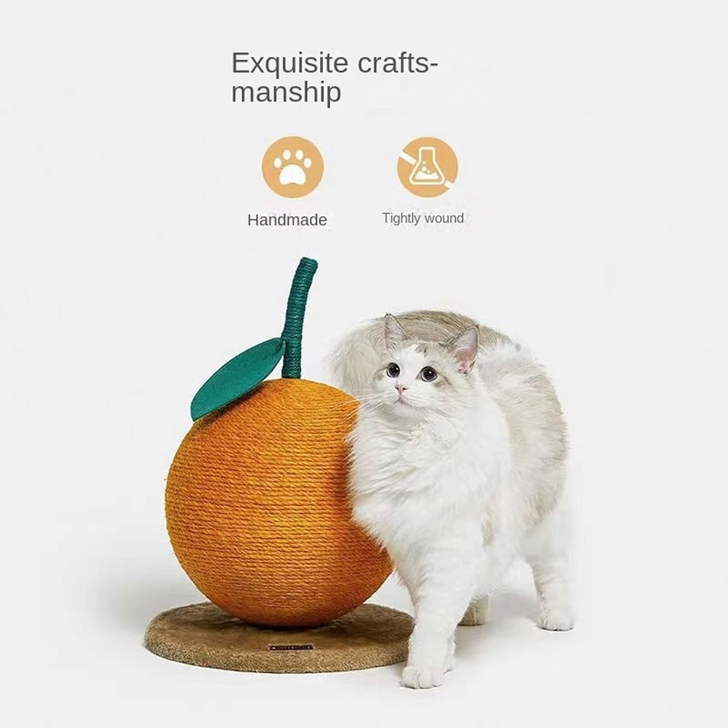 猫クライミングフレーム 猫キャッチボード 小さな研ぎ爪 ​​からかい猫おもちゃ 猫キャッチボール オレンジス 【傷つき】