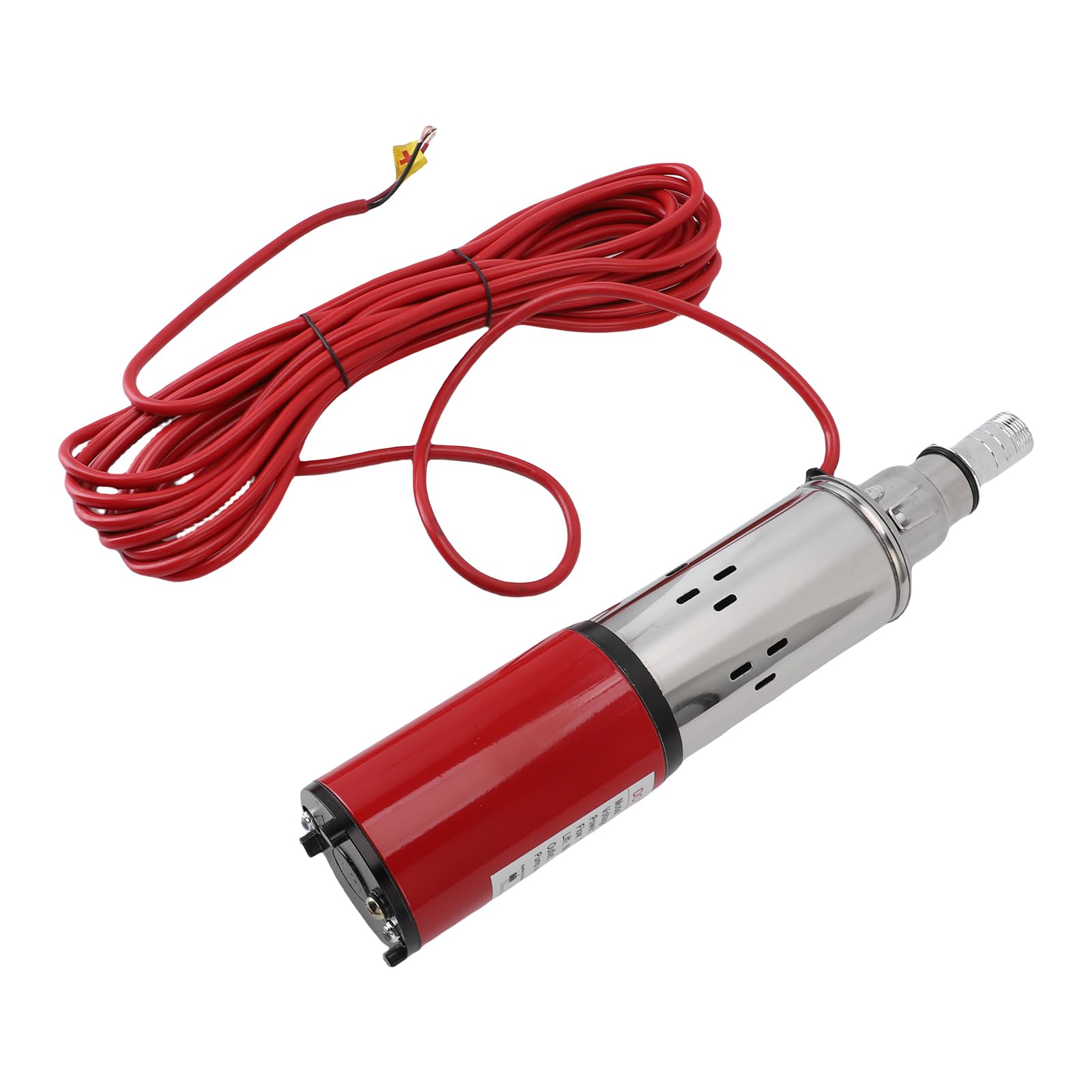 Luqeeg Bomba de Pozos Profundos Sumergibles 36V 340W, Flujo de 6.6gpm, Bombas de Agua Solar de 196 Pies con Salida de 1 Pulgada, Sumergible de Pozo Profundo de Acero Inoxidable para Industrial,