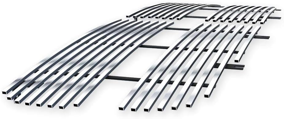 APS Premium Stainless Steel SS Chrome Billet Grille Grill Insert Compatible with Dodge Ram 2002 2003 2004 2005 Main Upper N19-A47358D