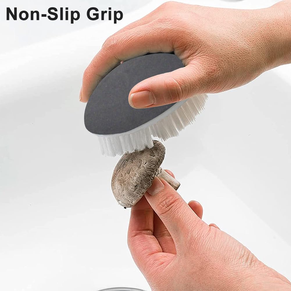 Brosse de nettoyage pour fruits et légumes, antidérapant, gris