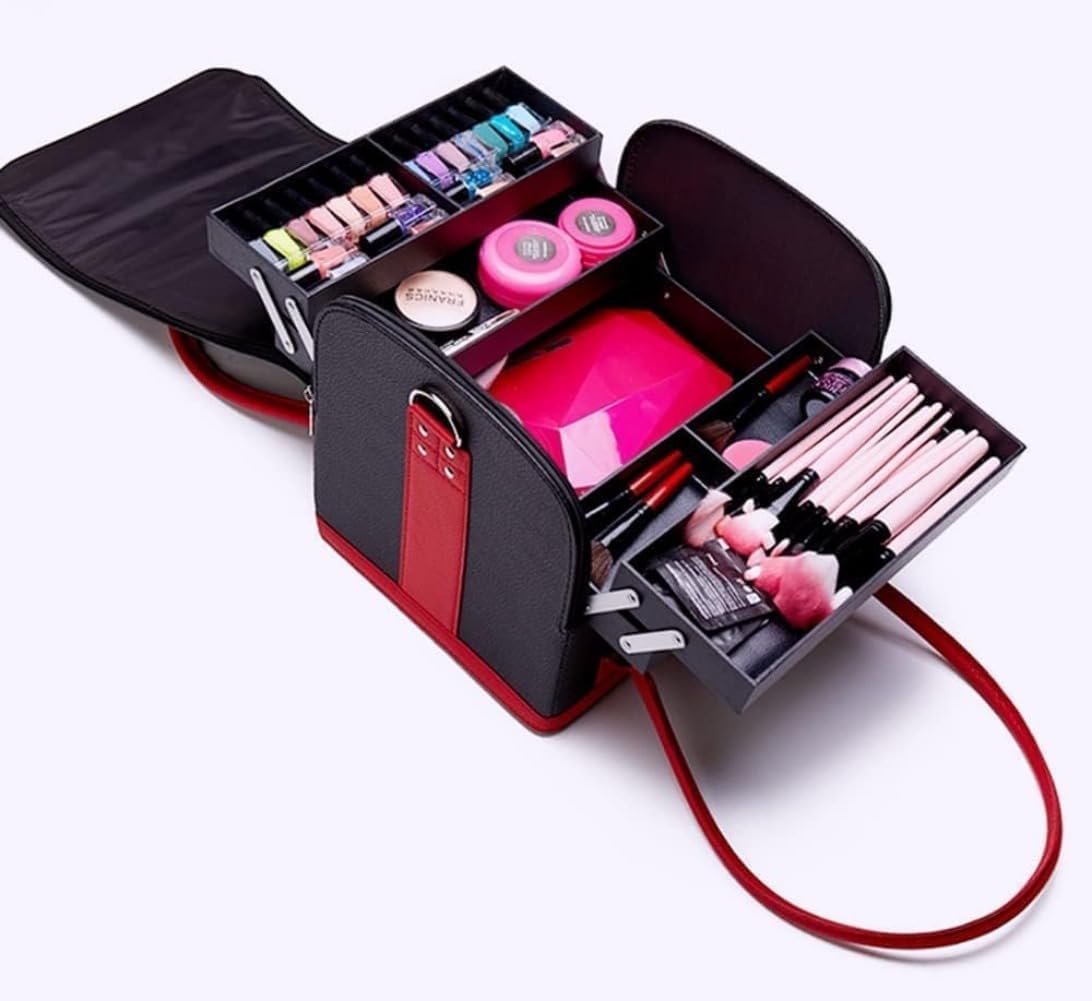 メイクボックス 大容量 プロ仕様 コスメボックス 3段トレイ 化粧箱 化粧ボックス コスメ収納 メイク道具 化粧品収納ボックス 鍵付