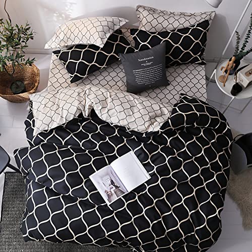 Icinger Power Parure De Lit pour Adulte – Lot de 3 pièces – Noir et Or - 220x240 cm