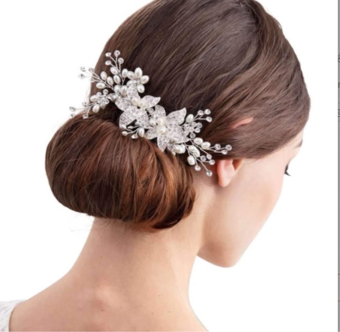 Grzebienie Boczne Grzebień do Włosów Wesele Grzebień Do Włosów Brides Czerwone Kwiaty Cyrkonie Boczny Grzebień Do Włosów Ślubne Akcesoria Do Włosów Klip Grzebień Chluba