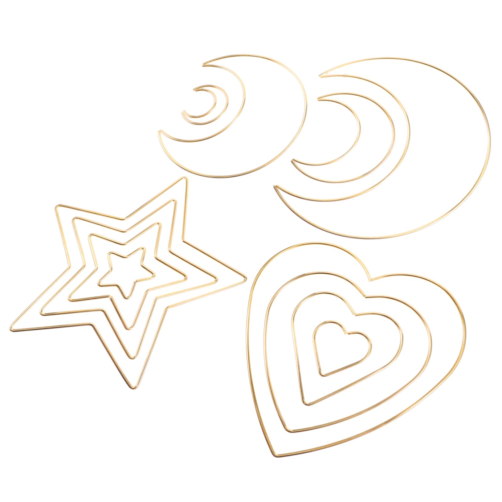 Aros de macramé de metal Cabilock de 12 piezas para manualidades de atrapasueños diy