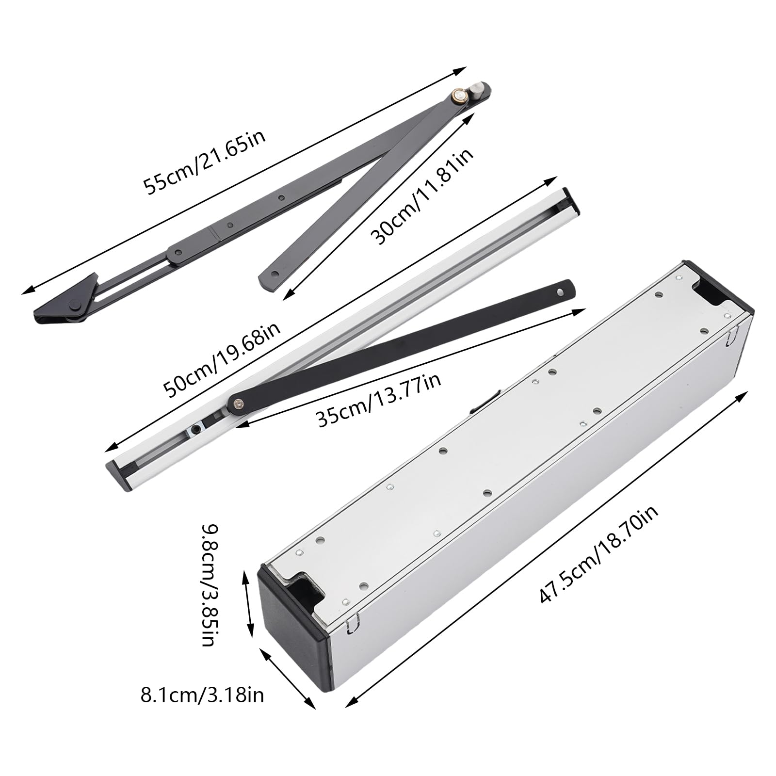Kit de apertura de puerta automática para puertas de madera, metal o marco de madera, capacidad de carga máxima: 150 kg