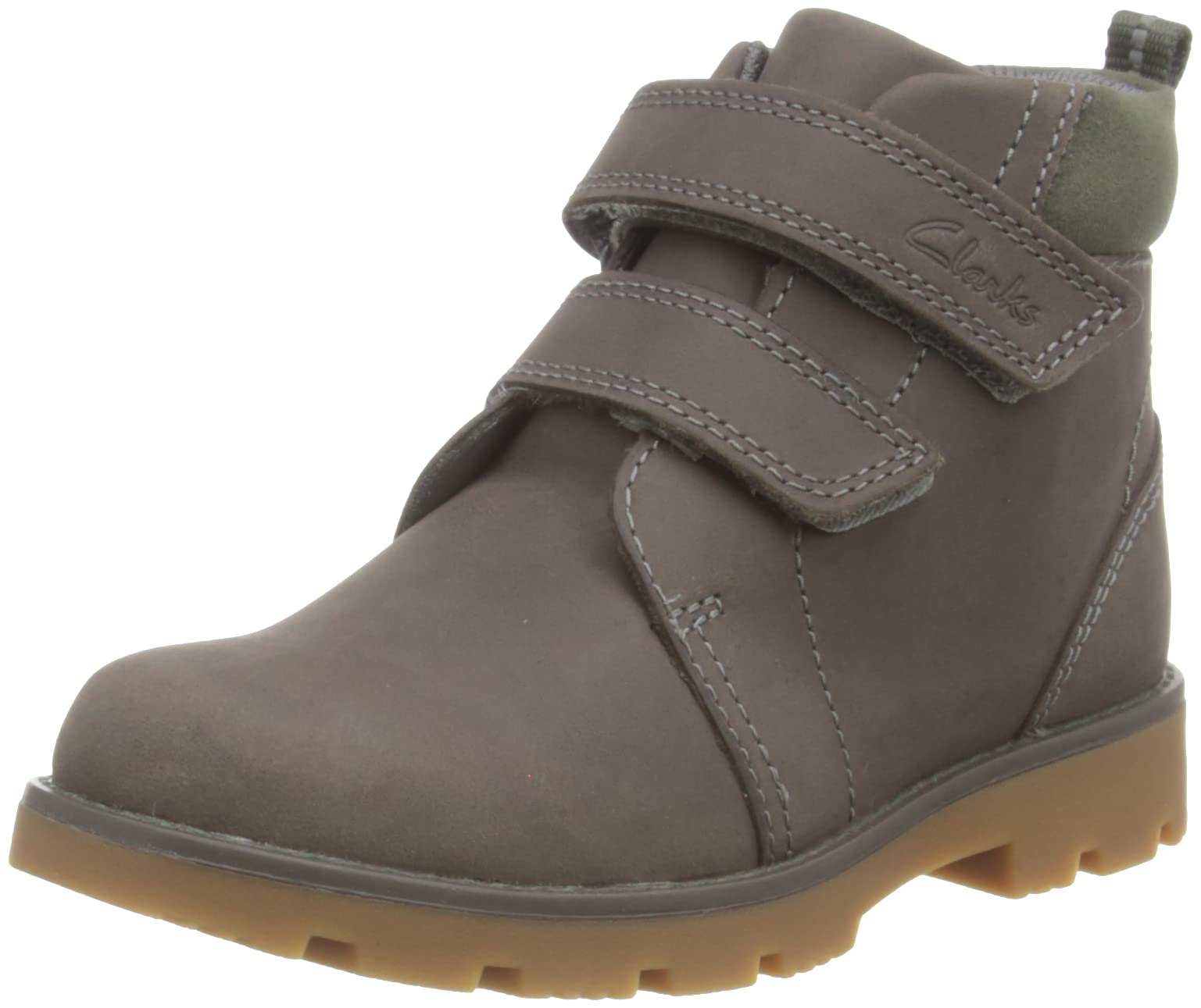 Clarks Boy's Heath Strap K Boys Infant Boots - Grey Lea - Size: 12.5/G (Wide)